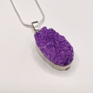 COPY - Amethyst Gemstone with 18" 925 Chain